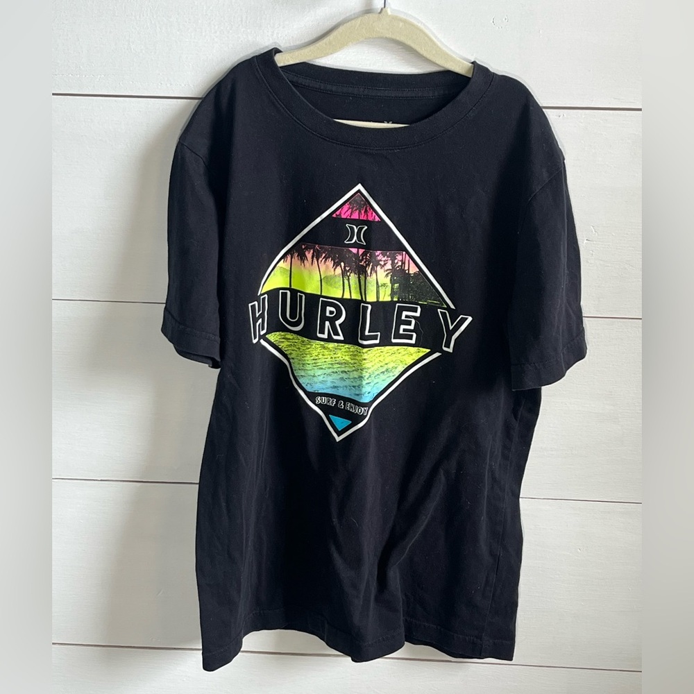 Hurley Charcoal Tee with Logo